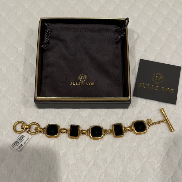 Julie Vos Gold Bracelet with Black Accents New with tags - Picture 1 of 3